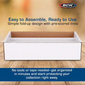 BCW durable corrugated design protects cards during storage.