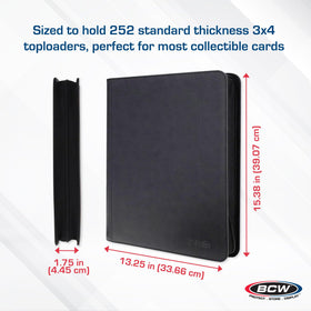 Side-loading pockets provide quick access for adding or removing cards.