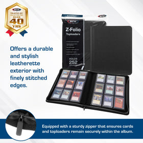 BCW binder wrap-around zipper secures contents and prevents accidental spills.