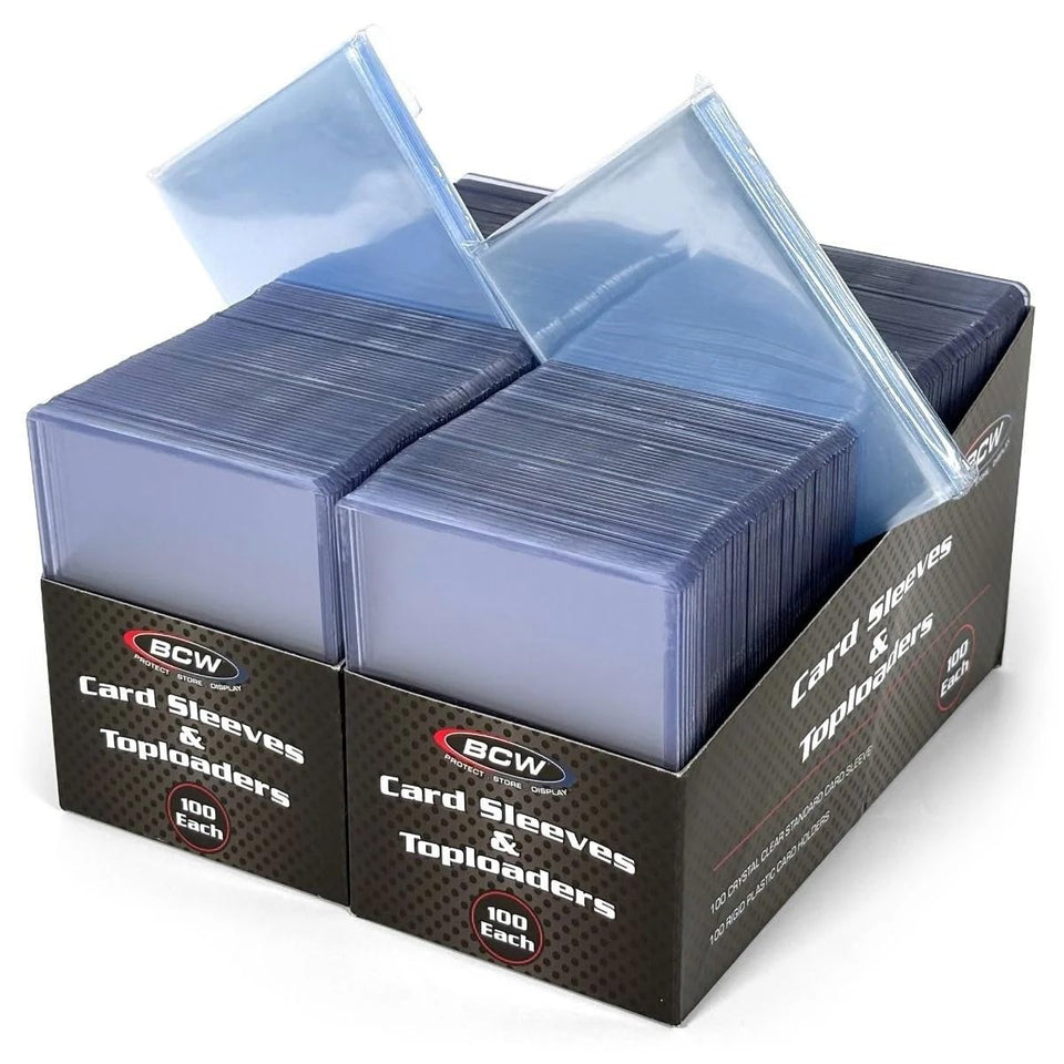 BCW toploaders clear protectors shield cards from bending