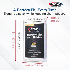 BCW reinforced corners protect card edges during display and handling.