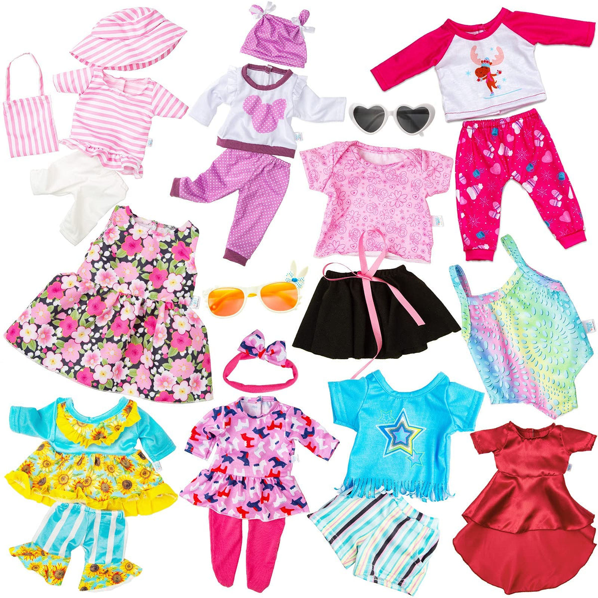BDDOLL outfit set with matching hair clips for coordinated looks.