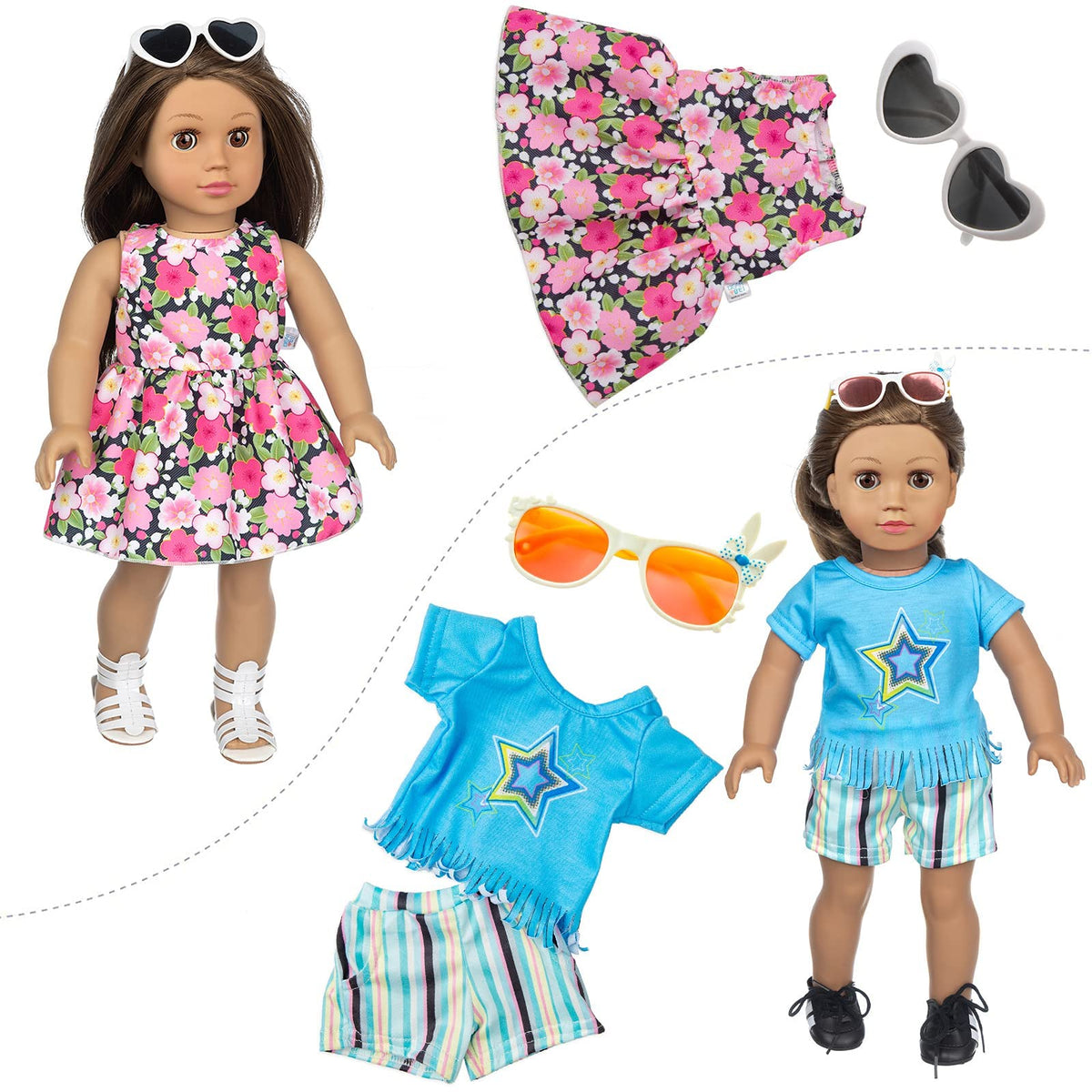 BDDOLL glasses and handbag accessories for added character.