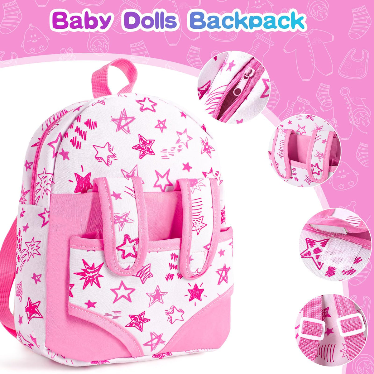 BDDOLL socks and hats provide cozy outfits for baby-doll caretaking games.