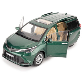 BDTCTK 1:24 Sienna MPV green front view, ideal for display and play.
