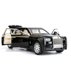 BDTCTK Rolls-Royce Phantom 1/32 front view highlights a durable zinc alloy body for kids' play
