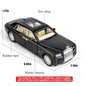 BDTCTK Rolls-Royce Phantom 1/32 rear view shows sturdy build and refined exterior