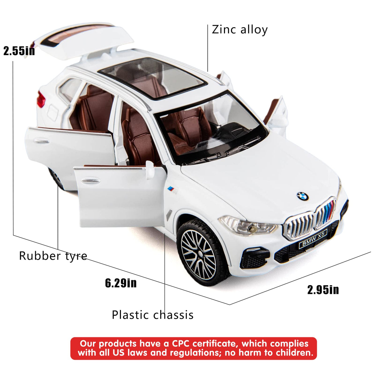 BDTCTK X5 SUV alloy shell—durable toy for long-lasting play