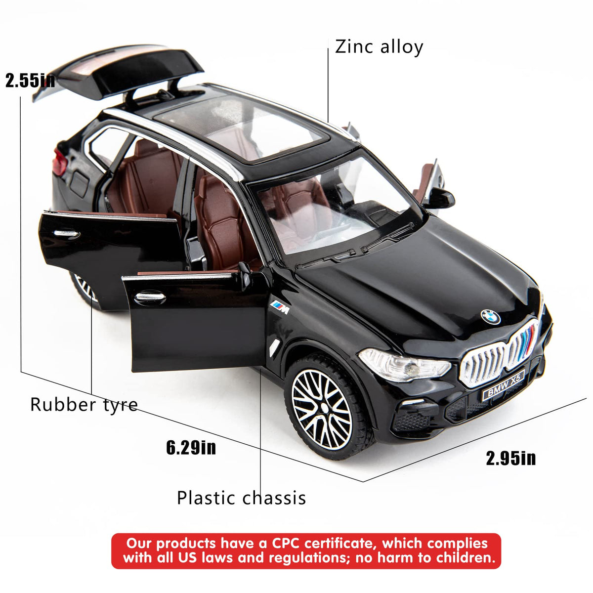 BDTCTK X5 SUV pull-back mechanism in action for quick zipping fun.