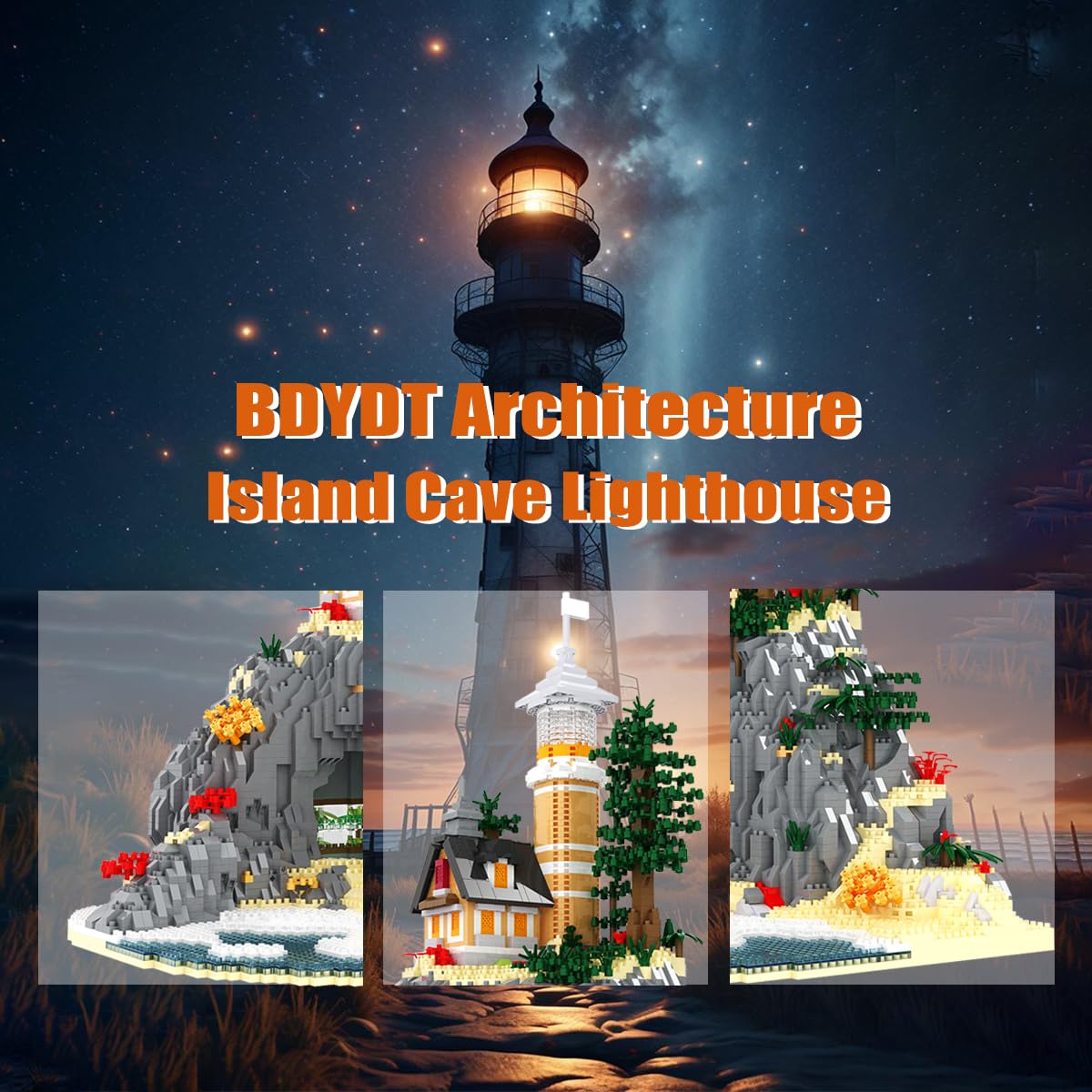 BDYDT Architecture Island Cave Lighthouse scale model for collection and admiration.
