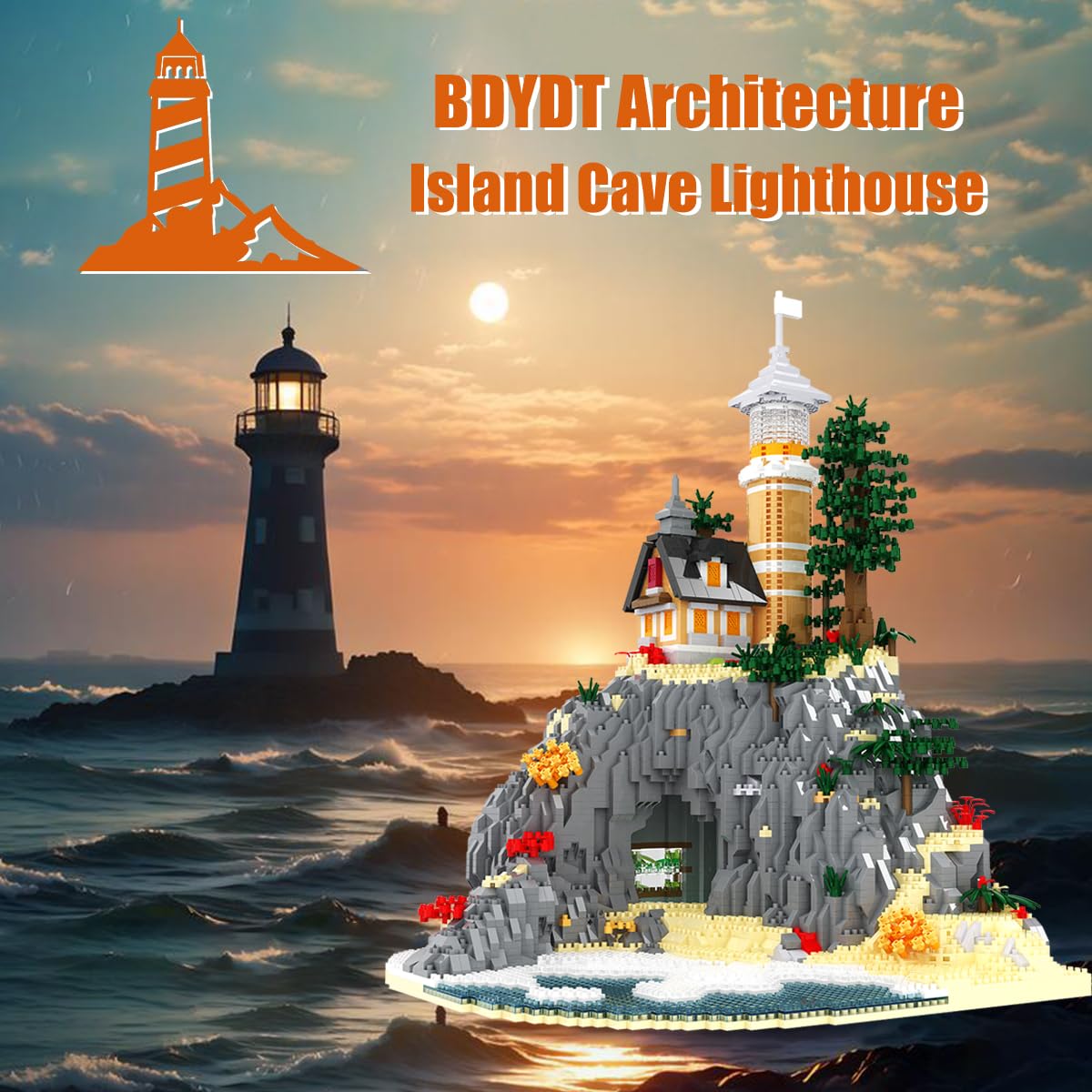 BDYDT Architecture Island Cave Lighthouse side view shows scale and display potential.