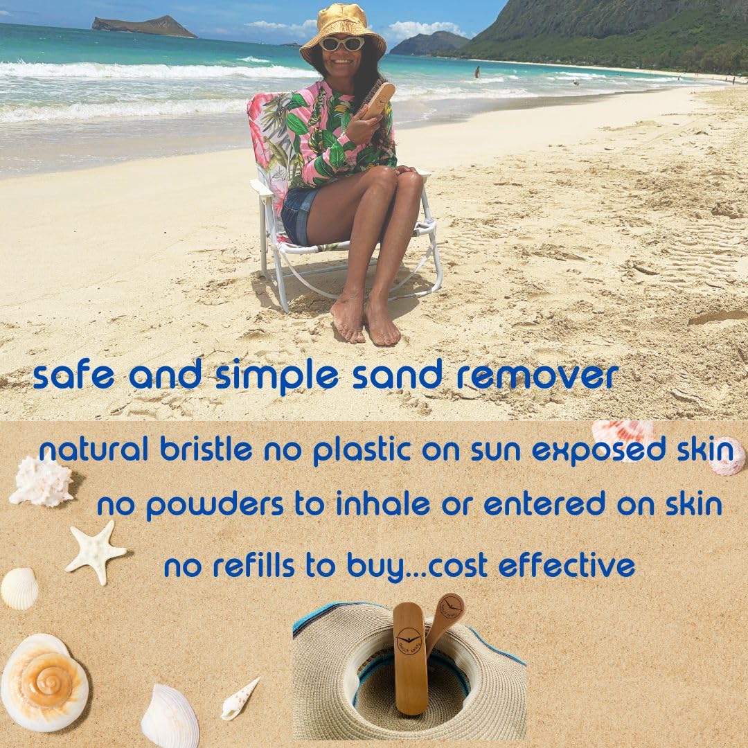 Beach Sandy Sand Remover Brush used on surf gear for clean surfaces