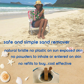 Beach Sandy Sand Remover Brush used on surf gear for clean surfaces