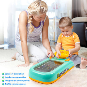 Beacron steering wheel toy with suction cups for stability during play