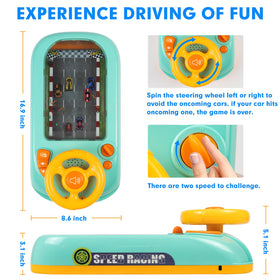 Beacron steering wheel toy displaying vehicle sounds to engage kids