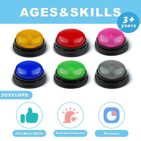 BEAN LIEVE buzzers with pink button in a tote-ready setup for classrooms and parties.