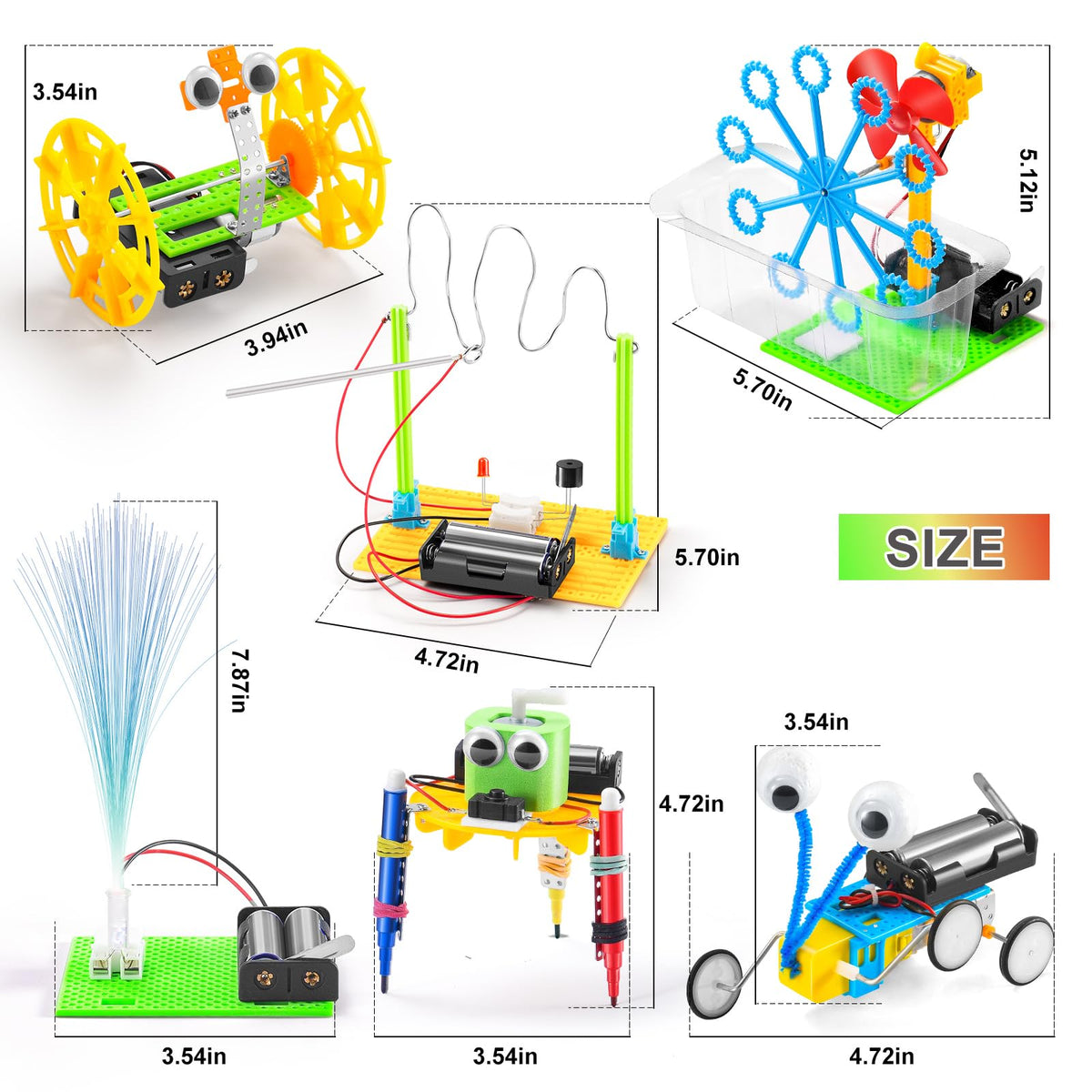 BeAndge STEM Kit fiber lamp highlights circuit basics and color experiments.