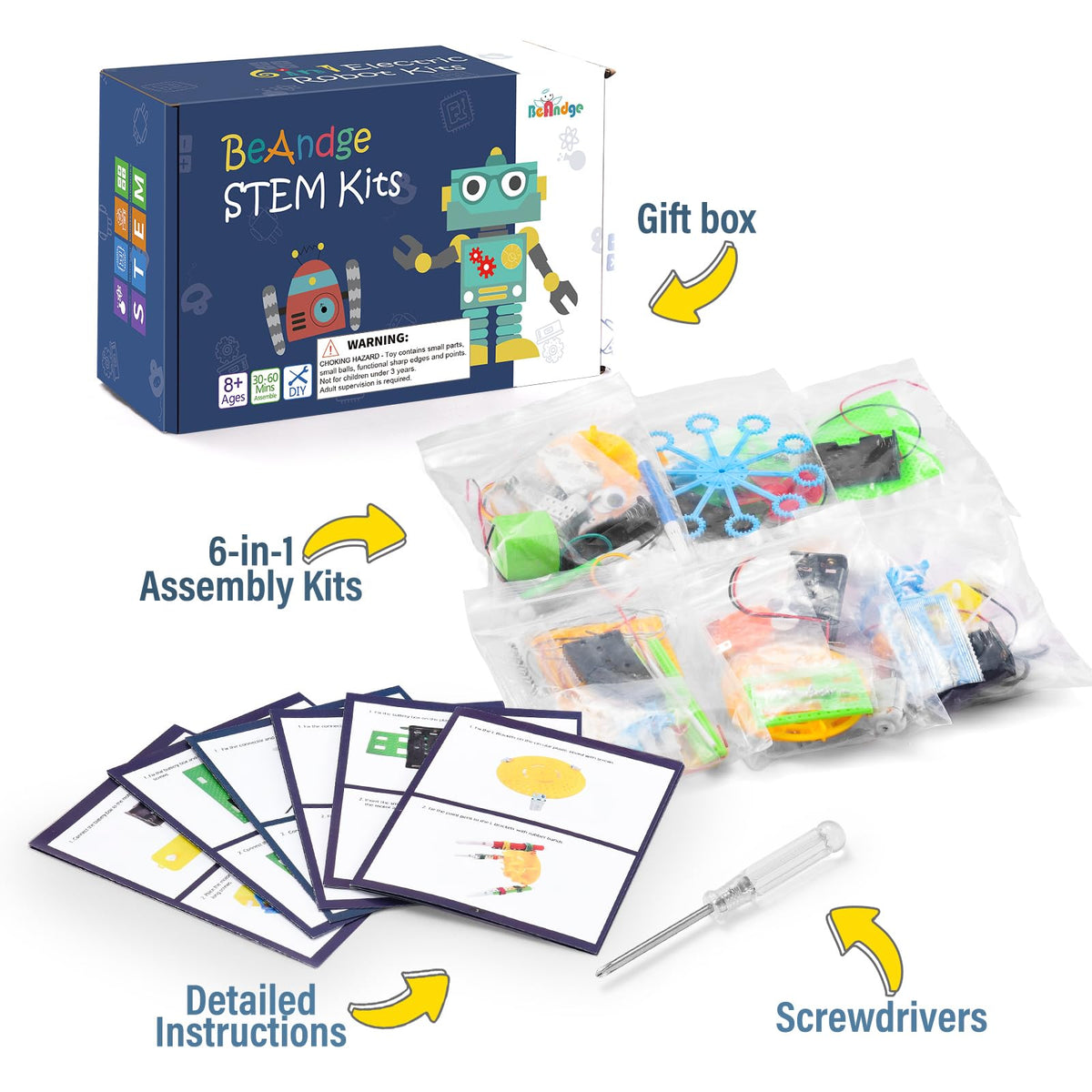BeAndge STEM Kit gift box presents a ready-to-gift STEM adventure.
