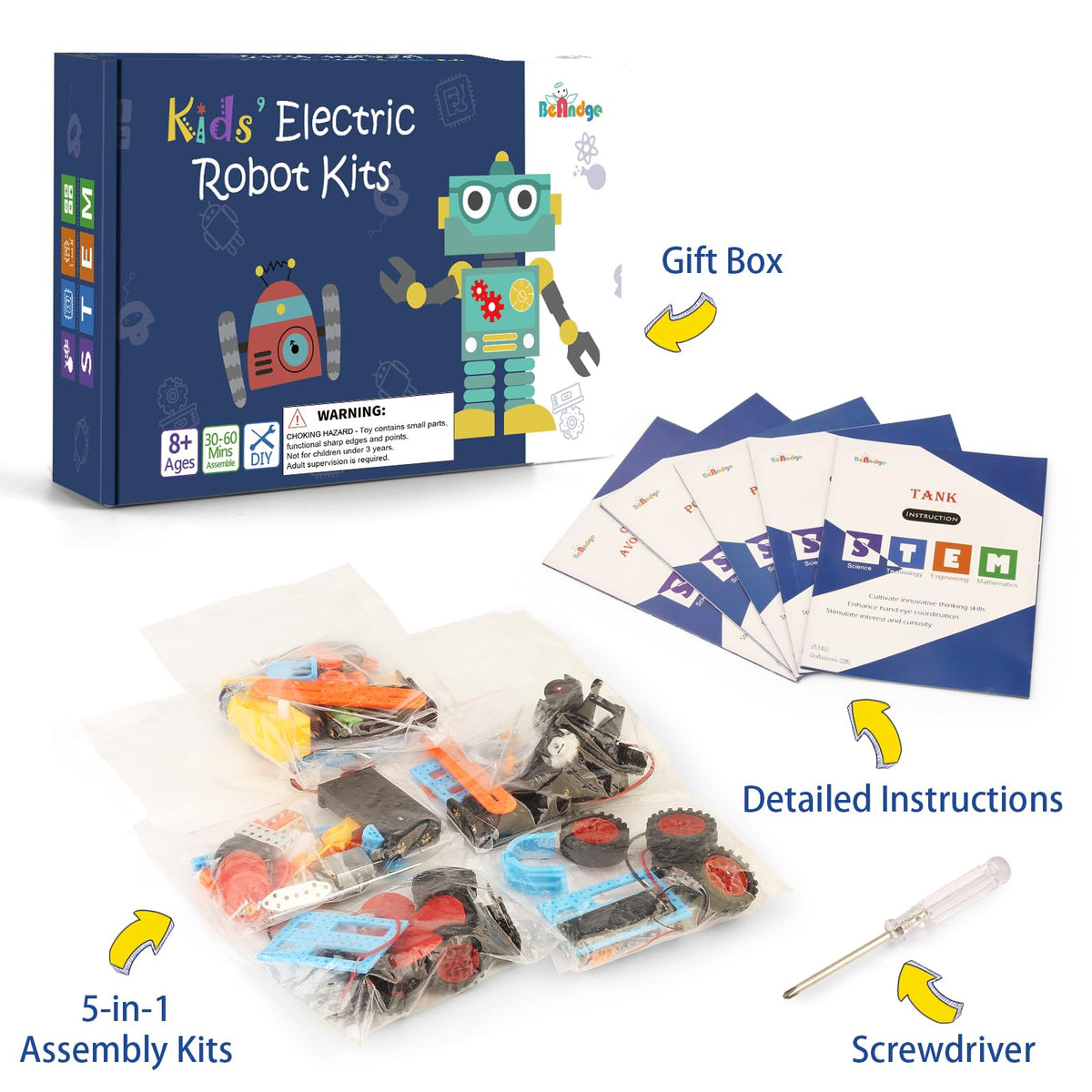 BeAndge STEM kit wind car ready for outdoor wind-powered experiments