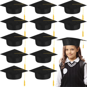 BeapTcely child grad cap black plate for photo-ready moments