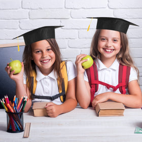 BeapTcely black tassel grad cap on kids for celebrations