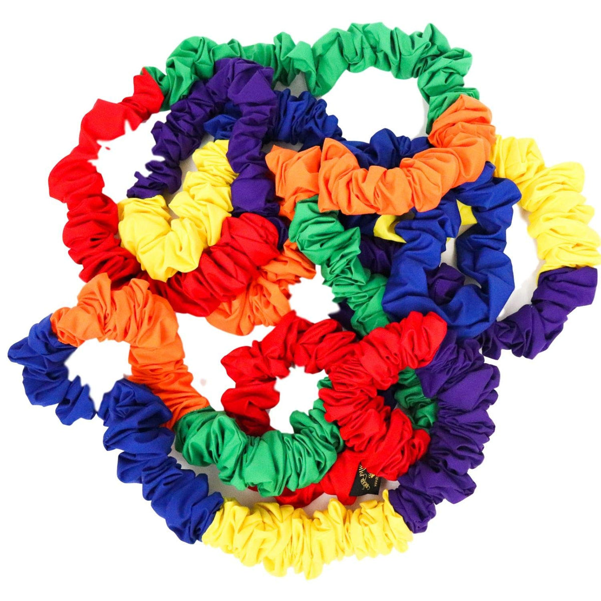 Bear Paw Creek Stretchy Band arranged in a circle to boost group rhythm and movement.