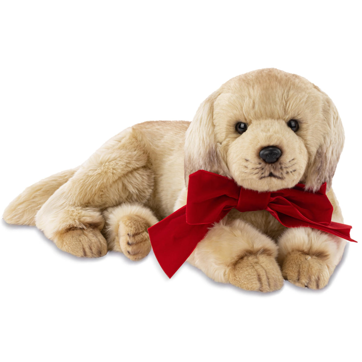 Bearington Baxter 13inch golden retriever plush front view, cuddly companion for kids.