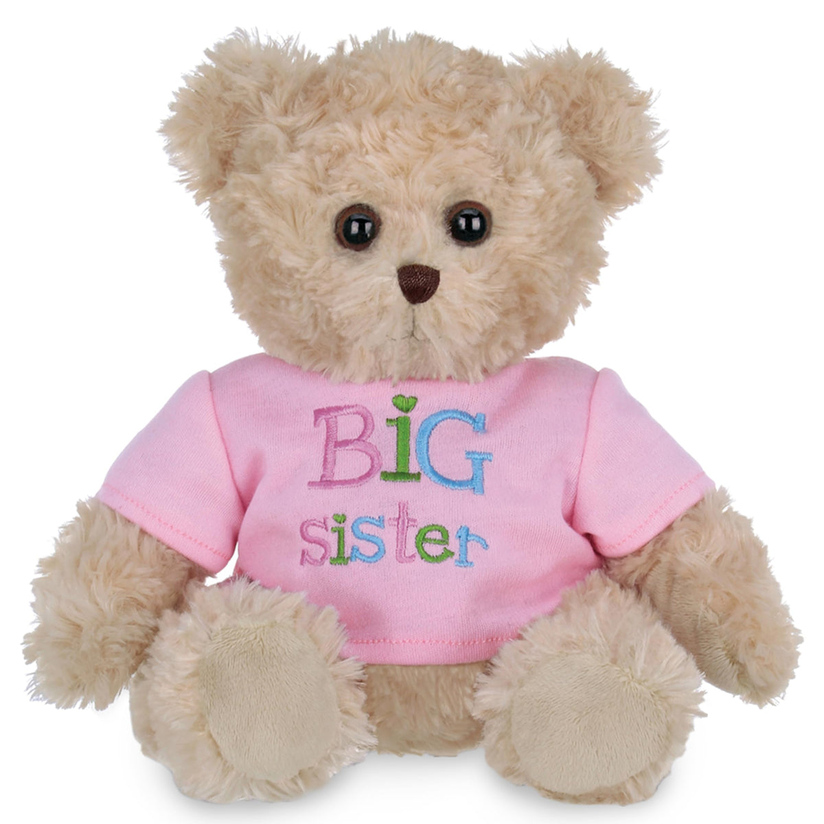Bearington Big Sister Teddy Bear 12-inch plush ready for hugs and comfort.