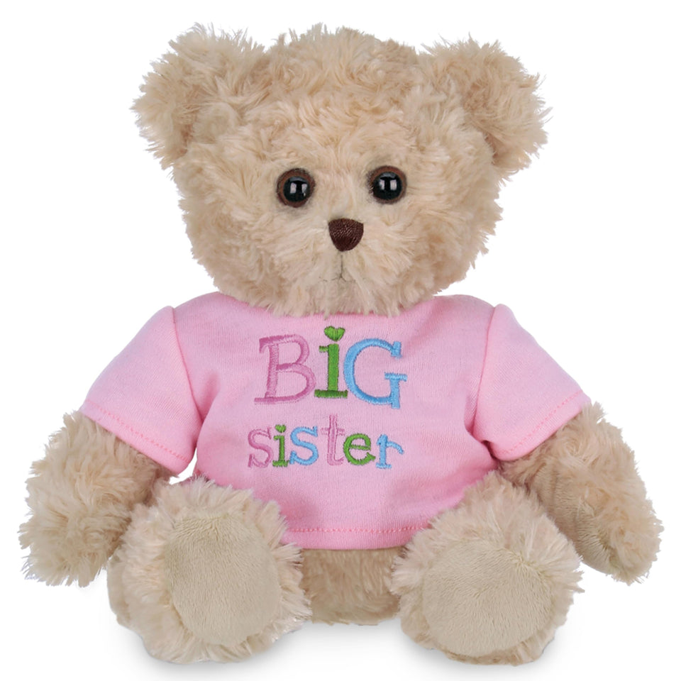 Bearington Big Sister Teddy Bear 12-inch plush ready for hugs and comfort.