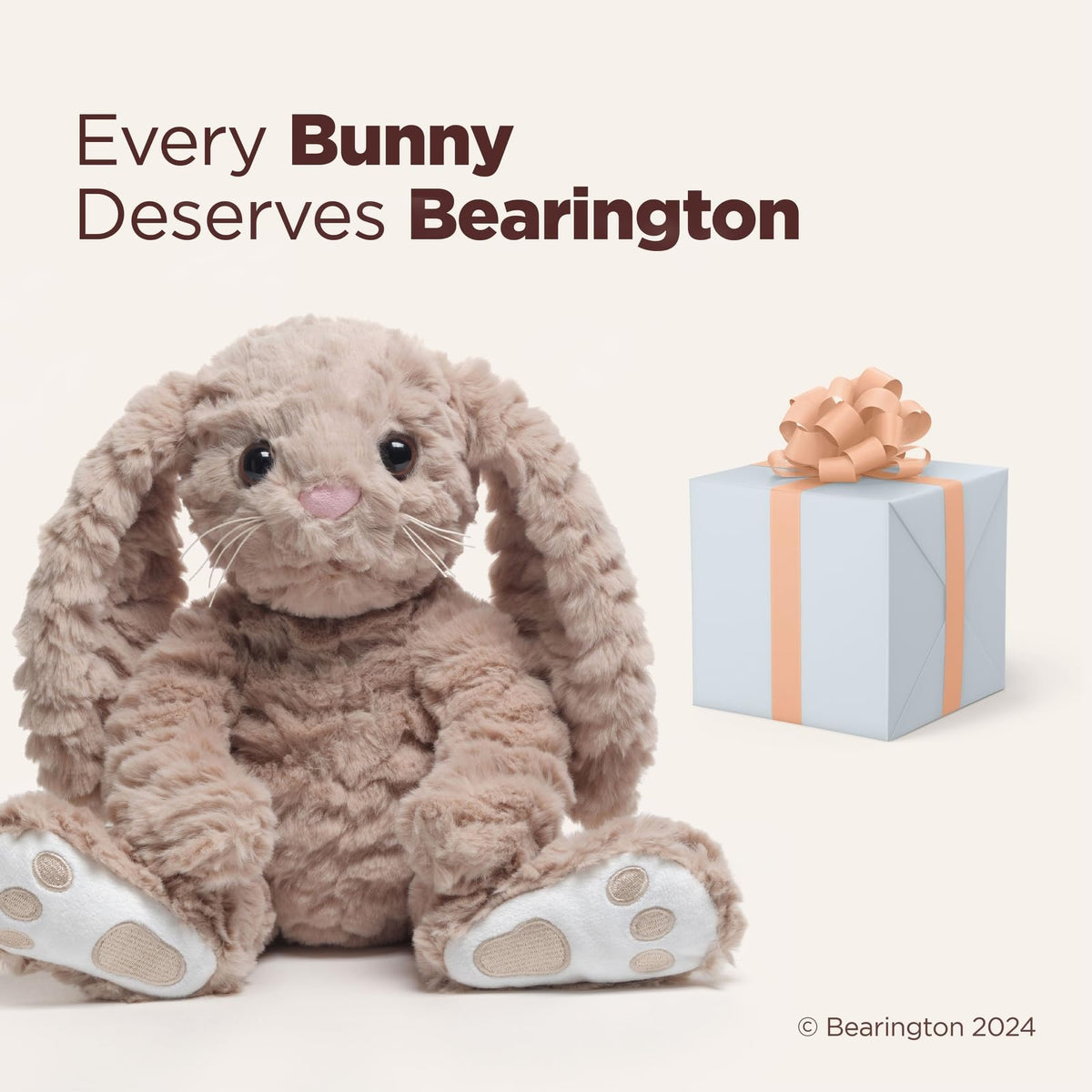 Bearington Bunny plush - toddler-friendly size for gentle play.