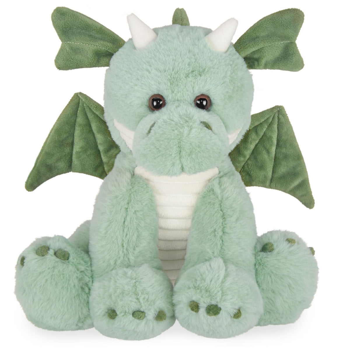 Bearington Burnie plush dragon, 10.5-inch, soft fur for cozy bedtime cuddles.