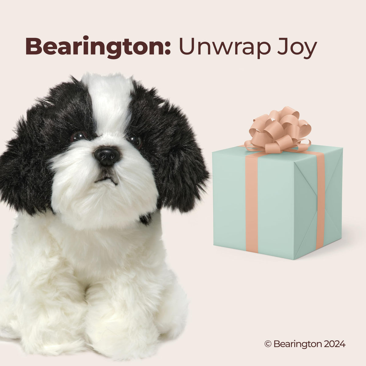 Bearington Butch stuffed dog, gift-ready for kids and animal lovers