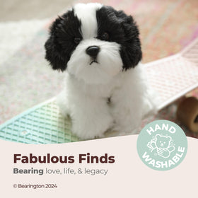 Bearington Butch 11in dog plush with soft washable fabric