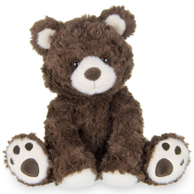 Bearington Clancy teddy bear front view - ultra-soft plush for cozy snuggles.