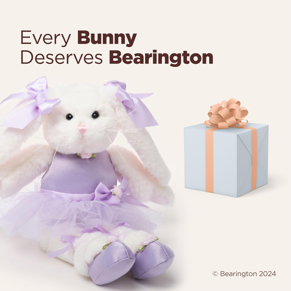 Bearington Collection Ballerina Bunny ballet shoes enhance dress-up play
