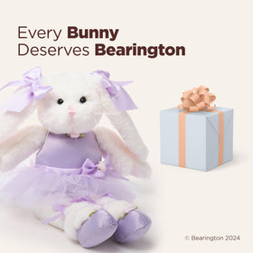 Bearington Collection Ballerina Bunny ballet shoes enhance dress-up play