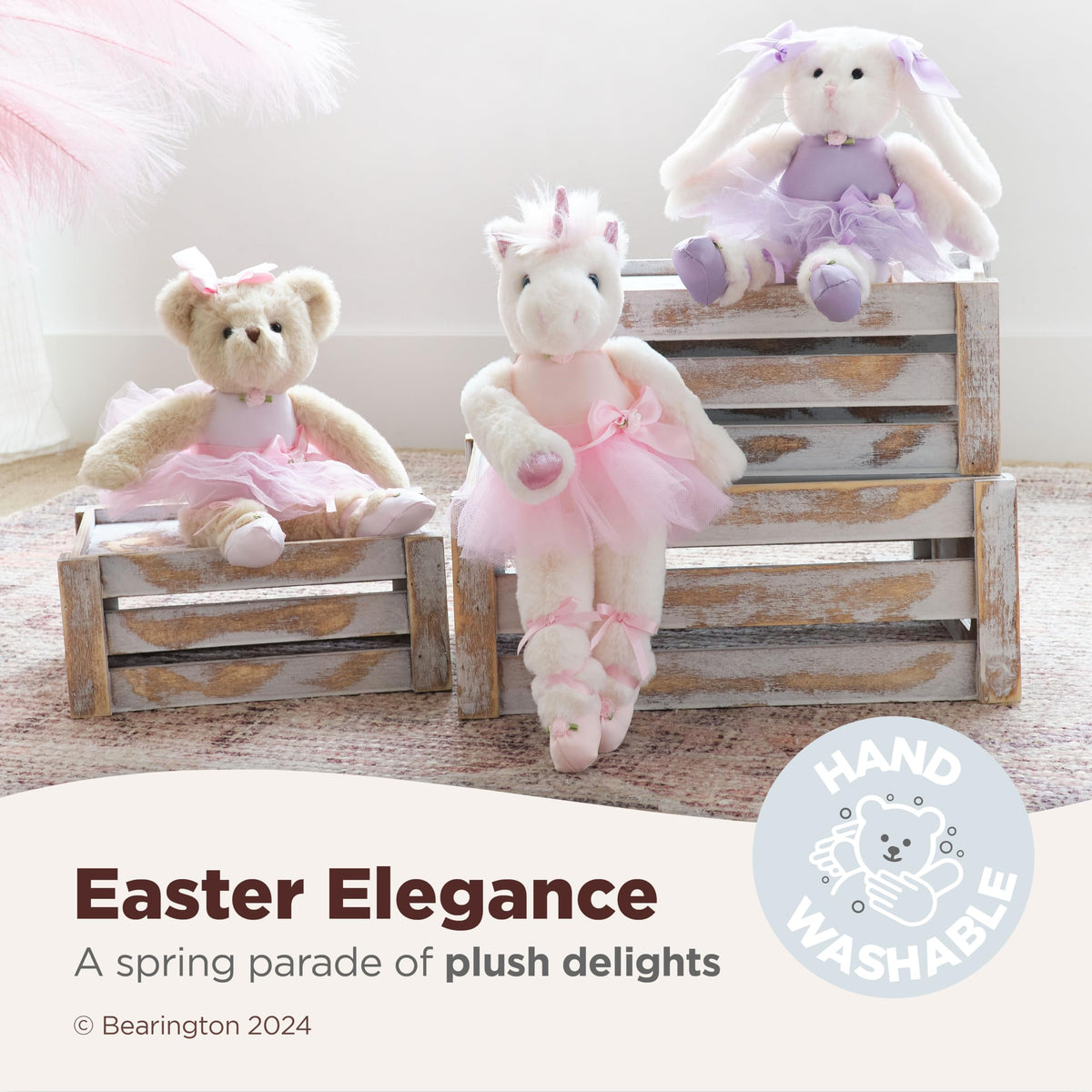 Bearington Collection Ballerina Bunny dance recital themed plush sparks imaginative performances