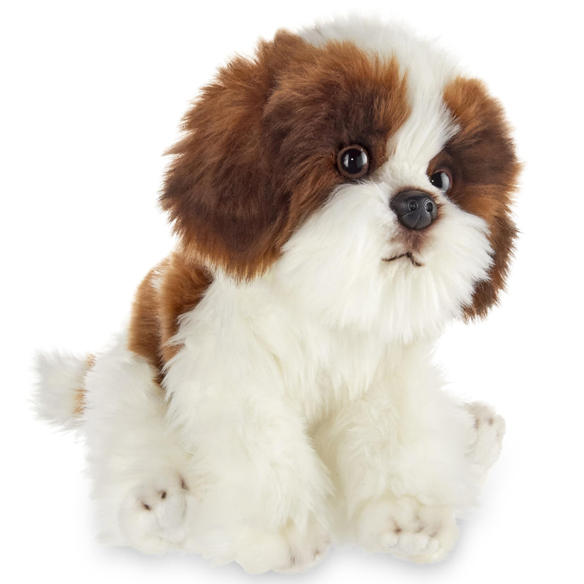 Bearington Collection Barkston Shih Tzu plush front view with ultra-soft fur for cuddles