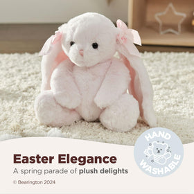 Bearington 14 inch bunny long ears close up for an adorable Easter look