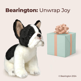 Bearington Collection Oliver the French Bulldog plush with tag, ready for gifting