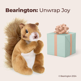 Cooper Squirrel weighted inner bean bag adds comforting heft for hugs