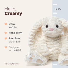 Bearington Creamy soft plush fur invites cuddles during story time and naps.