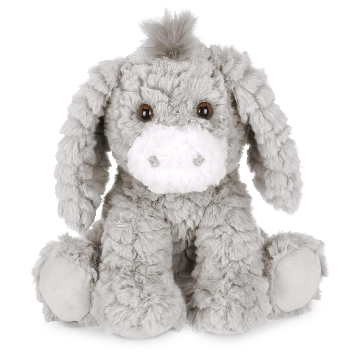 Bearington Donny plush donkey, 10.5-inch size, a soft, comforting companion for kids.