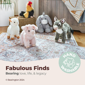 Bearington Donny features a weighted bean bag bottom for stable, seated comfort.