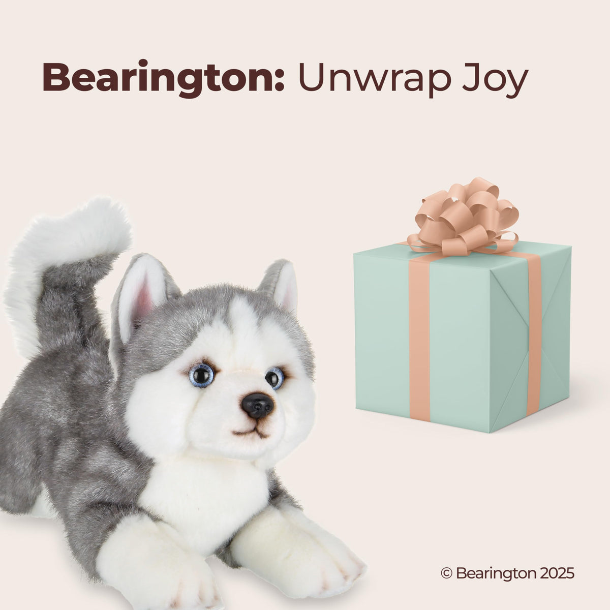 Bearington Manouk Husky plush soft fur makes bedtime cuddles extra cozy