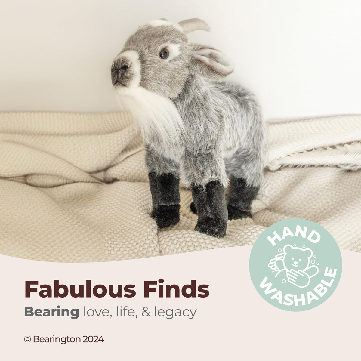 Airbrushed details on Bearington Garret Goat create a natural, lifelike expression.