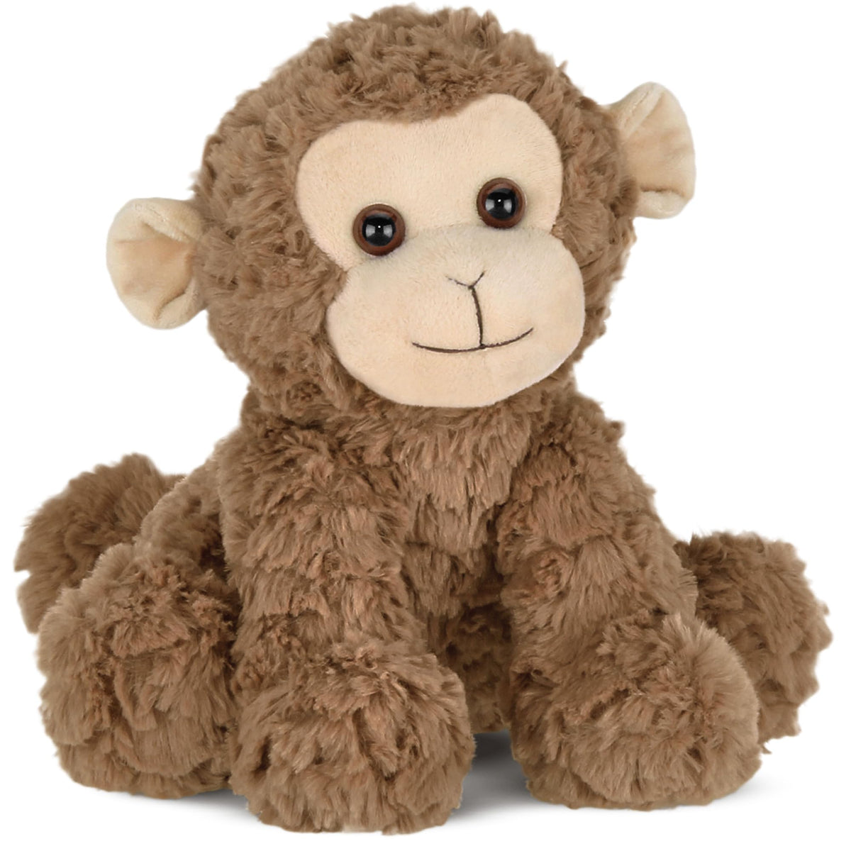 Bearington Giggles monkey plush with ultra-soft fur for cozy hugs.