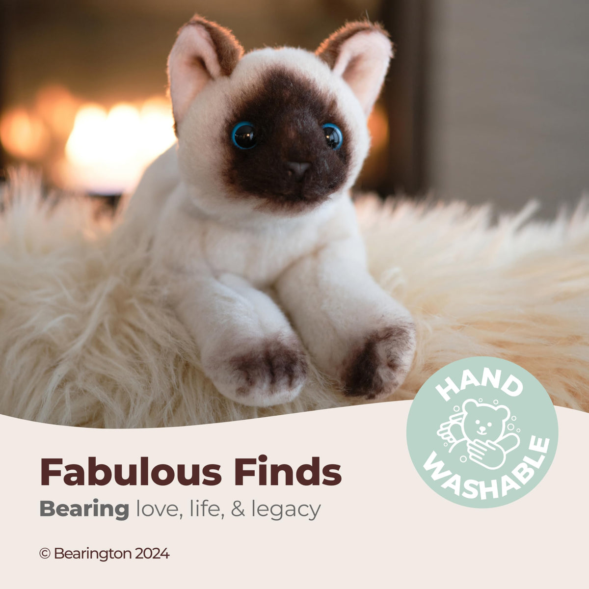 Bearington Lil’ Cleo plush offers ultra-soft fur for soothing bedtime snuggles.