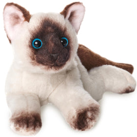 Bearington Lil’ Cleo Siamese Cat Plush with floppy body for cozy hugs.