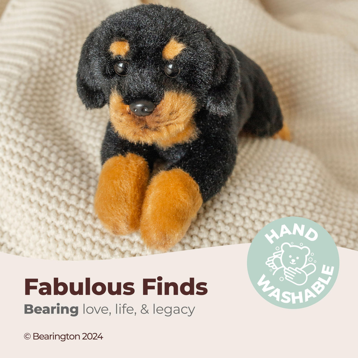 Bearington Lil' Gunner stuffed dog hugable body for comforting snuggles